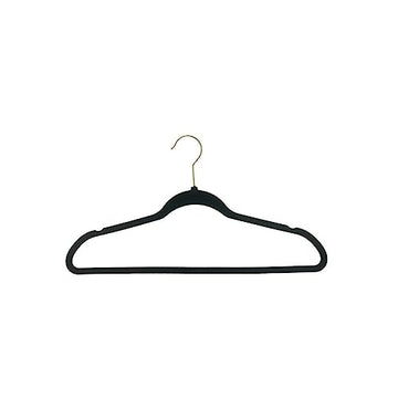 SEDLAV Premium Velvet Hangers, Non-Slip Clothes Hangers, Ultra-Thin & Sturdy Coat Hangers - Black Hanger with Shoulder Grooves - Ideal for Suits, Shirts, Dresses, Gowns (50)