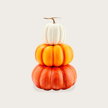 SEDLAV Stack Pumpkins Decoration, 22.5" Height (Orange)