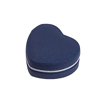 SEDLAV High-End Heart-Shaped Portable Jewelry Box - Travel Jewelry Case Small, Earring Organizer and Jewelry Organizer Box - Nappa Leather and Soft Velvet Lining