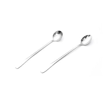 SEDLAV Long Handle Heavy-Duty Spoons(5Pcs) - Quality Stainless Steel Teaspoons for Deep Glasses, Desserts, and Milkshakes - Great Stirrers for Home, Bar