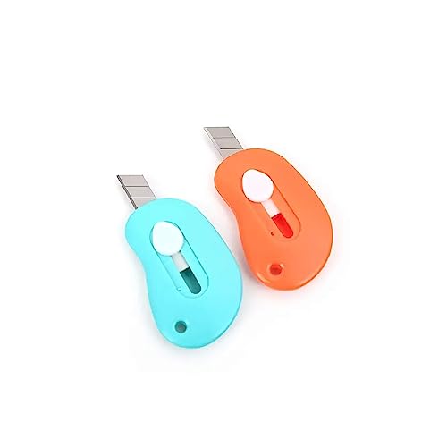 SEDLAV Colorful Mini Portable Small Utility Knife Express Box Opener - Letter Opener, Set of 3 Retractable Box Cutters with Quality ABS Shell & Durable Metal Blade