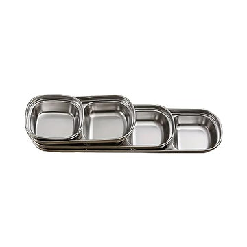 SEDLAV Stackable 304 Stainless Steel Sauce Dish - Multigrid Dip Dish with Thickened Design for Mix-Free Condiments - Easy to Clean,Ideal for Portion Control, Sauces, Salads (1 Grid)