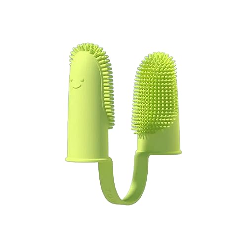 SEDLAV Dog Toothbrush Finger Kit - Surround Bristles for Easy Teeth Cleaning, Dog Teeth Plaque Remover - Includes 2 Finger Toothbrush for Large Breed, Bonus Dental Wipes for Dogs