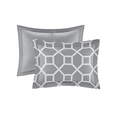 Beautyrest Polyester 10-Piece Queen Comforter Set with Grey BR9144409622-19