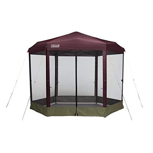 Coleman Back Home Screen Canopy Tent with Instant Setup, Outdoor Gazebo for Bug-Free Lounging, Shelter Fits Over Picnic Tables for Parties, Events, Tailgating, Picnics, & More
