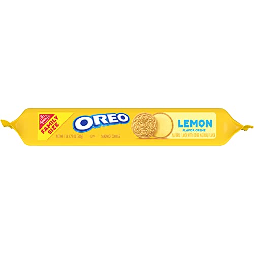 OREO Lemon Creme Sandwich Cookies, Family Size, 12 - 18.71 oz Packs