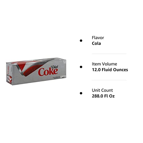 Coke Cola Diet, 12 Fl Oz 12 Cans - 2 packs by Diet Coke