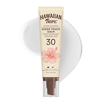 Hawaiian Tropic Sheer Touch Body Serum SPF 30, 3.3 oz | Hyaluronic Acid Serum, Sunscreen Serum, Hydrating Serum, Travel Size Sunscreen, SPF 30, 3.3 oz