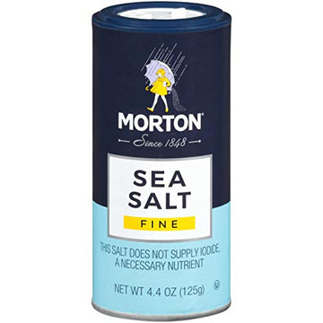 Morton Sea Salt, Fine, 4.4 Ounce