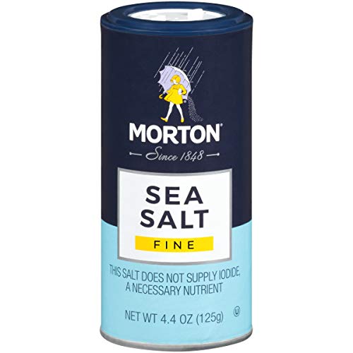 Morton Sea Salt, Fine, 4.4 Ounce