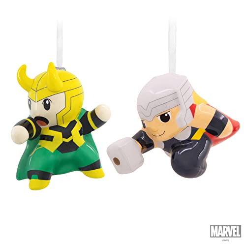Hallmark Marvel Thor and Loki Decoupage Christmas Ornaments, Set of 2 (0003HCM1122)