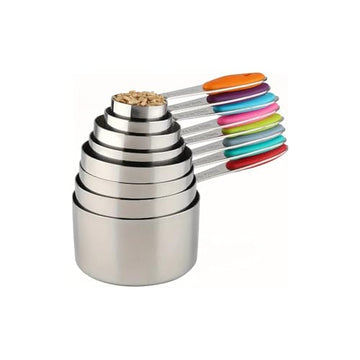 SEDLAV Measuring Cups Set of 8 Stainless Steel Stackable Nesting Measuring Cups for Dry and Liquid Ingredients