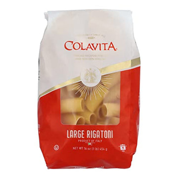 Colavita Pasta, Rigatoni, Large, 16 Ounce (Pack of 20)