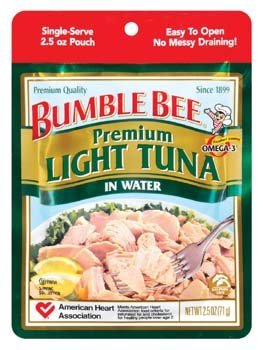 Bumble Bee Premium Light Tuna in Water, 2.5 Pouch - 2 Pack!