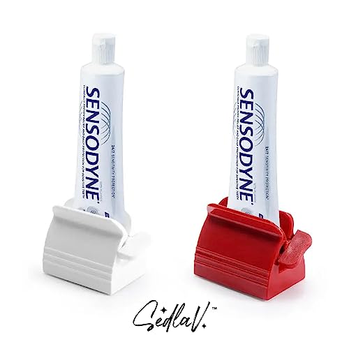 SEDLAV Toothpaste Squeezer|ABS Toothpaste Dispenser|Extra Large Tube Roller Squeezer|Manual Toothpaste Holder for Bathroom|Multi-Purpose Rolling Toothpaste Saver|Cleanser Tube Stand Storage