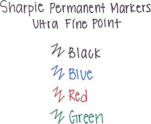 Sharpie Permanent Markers, Ultra Fine Point, Assorted Colors, 5 Count - 4 Pack