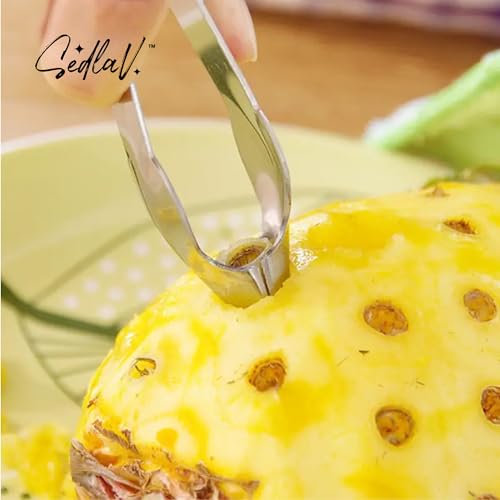 SEDLAV Product Stainless Steel, Pineapple Eye and Seed Clip Handheld Pineapple Peeling Machine, Stainless Steel Pineapple Peeling Machine