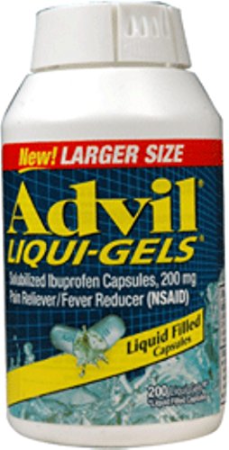 Advil Pain Reliever/Fever Reducer, 200mg Solubilized Ibuprofen (200-Count Liqui-Gel Capsules)