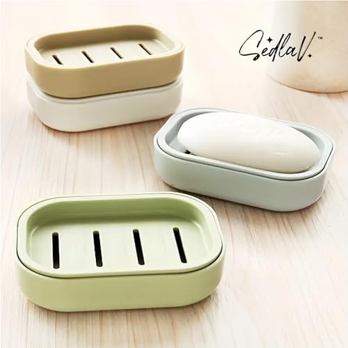SEDLAV Soap Holder Dish Container - PP Material Round Edge Design, Anti-Pressure, Wear-Resistant & Durable