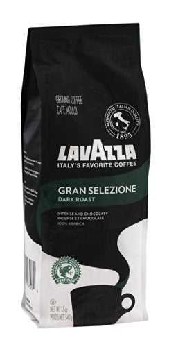 Lavazza Ground Coffee Gran Selezione Dark Roast 12 OZ (Pack of 18)