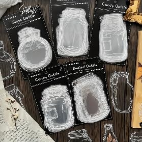 SEDLAV 30pcs Waterproof Vinyl Stickers - Bottle Shaped Sticker Pack for Laptop, Guitar, Fridge, Skateboard, Scrapbook, Hand Account, Envelope, Card Deco - Creative and Trendy Decals for Personalizatio