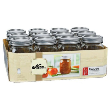 Kerr Pint Regular Mouth Jars Set of 12 (16 Oz)