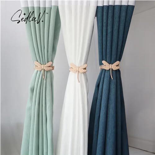 SEDLAV Dragonfly Decor Metal Spring Curtain Tieback - Elegant Home Décor Solution, Curtain Strap with Artistic Charm