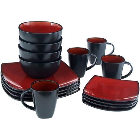 Better Homes and Gardens 16-Piece Dinnerware Set, Tuscan Red by Better Homes & Gardens