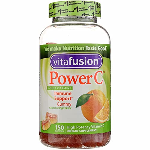 VitaFusion Power C Gummy Vitamins for Adults Absolutely Orange - 150 ct, Pack of 4