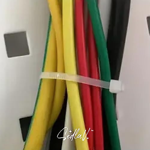 SEDLAV 100pcs Cable Zip Ties White Heavy Duty – Premium Plastic Wire Ties with High Tensile Strength, Durable Self-Locking Mechanism, Reusable Cable Ties, White Zip Ties