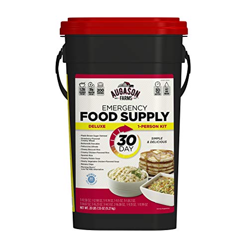 Augason Farms 30-Day Emergency Food Storage Supply 29 lb 4.37 oz 8.5 Gallon Pail (Pack of 4)
