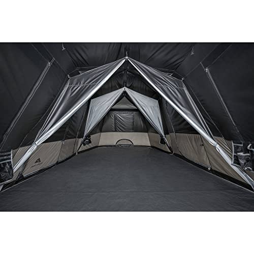 20' X 10' Dark Rest Instant Cabin Tent Sleeps 12 Grey Canvas