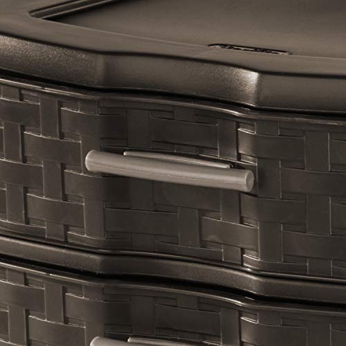 Sterilite Medium Weave 3 Drawer Unit Drawers & Carts, Espresso