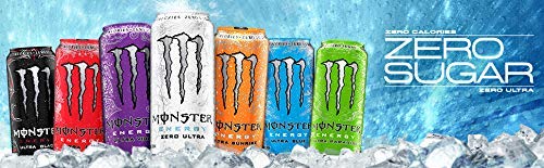 Monster Energy Ultra Red, Sugar Free Energy Drink, 16 Ounce (Pack of 24)