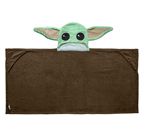 Disney Star Wars Mandalorian Baby Yoda Hooded Bath Towel with Ears