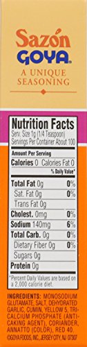 Goya Foods Sazón Seasoning with Coriander & Annatto, 3.52 Ounce