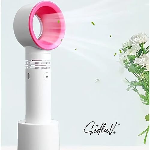 SEDLAV USB Rechargeable Bladeless Handheld Fan - Mini Portable Cooling Fan - Whirlwind Personal Cooling Fan - On-the-Go Cooling