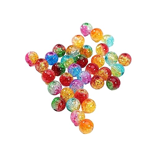 SEDLAV Colored Acrylic Crystal Beads - Deluxe Faux Jewelry Creation Kit - Bead Bracelet Making Kit with Round Crackle Glass Beads for Jewelry Making, Glass Beads for Bracelets Making