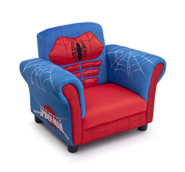 Delta Children Figural Upholstered Chair, Marvel Spider-Man (Blue, Red)