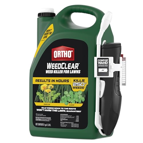 Ortho WeedClear Weed Killer for Lawns: with Comfort Wand, Won't Harm Grass (When Used as Directed), Kills Dandelion & Clover, 1 gal.