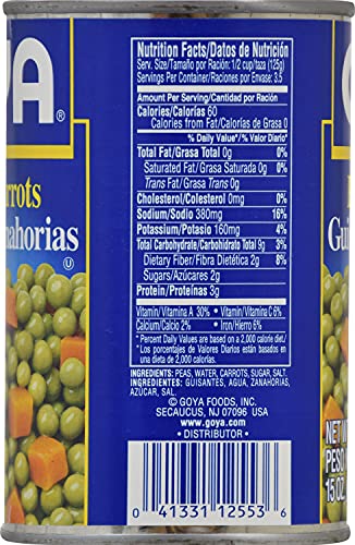 Goya Foods Peas and Carrots, 15-Ounce (Pack of 24), (2553)