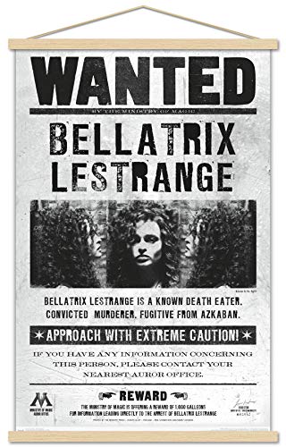 Trends International The Wizarding World: Harry Potter - Bellatrix Wanted Poster Wall Poster, 22.375