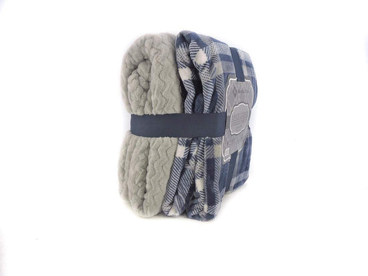 Membem's Mark 2 Pack Lounge Oversized Throws (Checkboard, 60" X 70")
