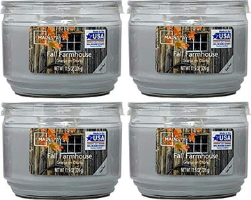 Mainstays 11.5oz Scented Candle, Fall Farmhouse 4-Pack