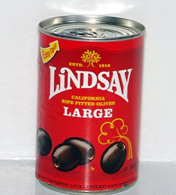 Lindsay Pitted Olives, Black, Whole, Large, 6 Oz., (Pack of 3)