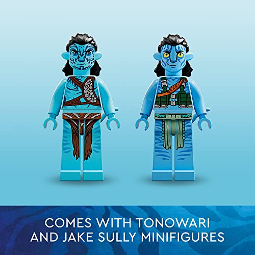 LEGO Avatar: The Way of Water Skimwing Adventure 75576 Collectible Set with Toy Animal for Boys & Girls, Pandora Coral Reef Scene, Jake Sully and Tonowari Minifigures