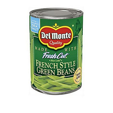 Del Monte Fresh Cut French Style Non-GMO Blue Lake Green Beans w/ Natural Sea Salt 14.5oz. Cans (6 Pack)
