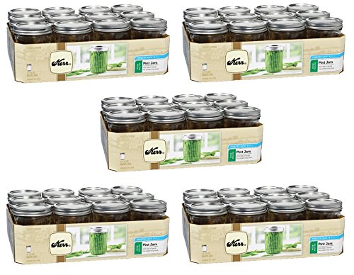 Kerr 518 Wide Mouth Jars with Lids and Bands, 16-Ounce, Set of 12 (5)