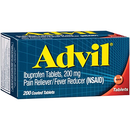 Advil Pain Reliever/Fever Reducer, 200mg Ibuprofen (200-Count Coated Tablets)