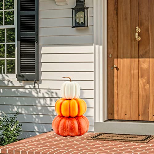 SEDLAV Stack Pumpkins Decoration, 22.5" Height (Orange)